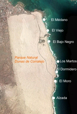 Playas de Corralejo. Dunas de Corralejo, Fuerteventura. Corralejo Strand. Corralejo Beaches.